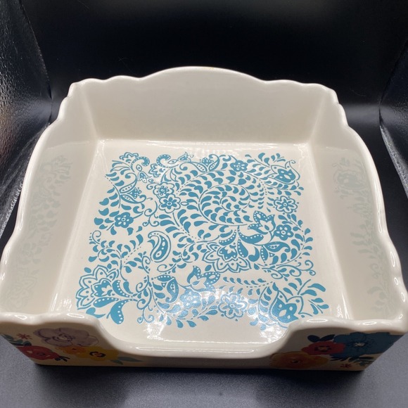 The Pioneer Woman Floral Flea Market Napkin Holder Colorful Ceramic Stoneware - Picture 2 of 9